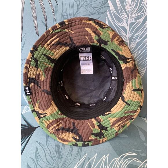 Neff Bucket Hat Boonie Cap Jungle Hunt Camo Outdoor Hiking Beach Sun - Picture 6 of 8